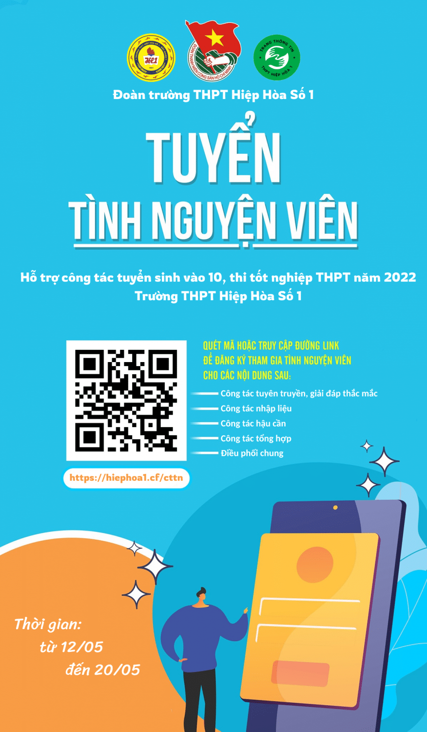 Thông báo tuyển tình nguyện viên Trường THPT Hiệp Hòa số 1